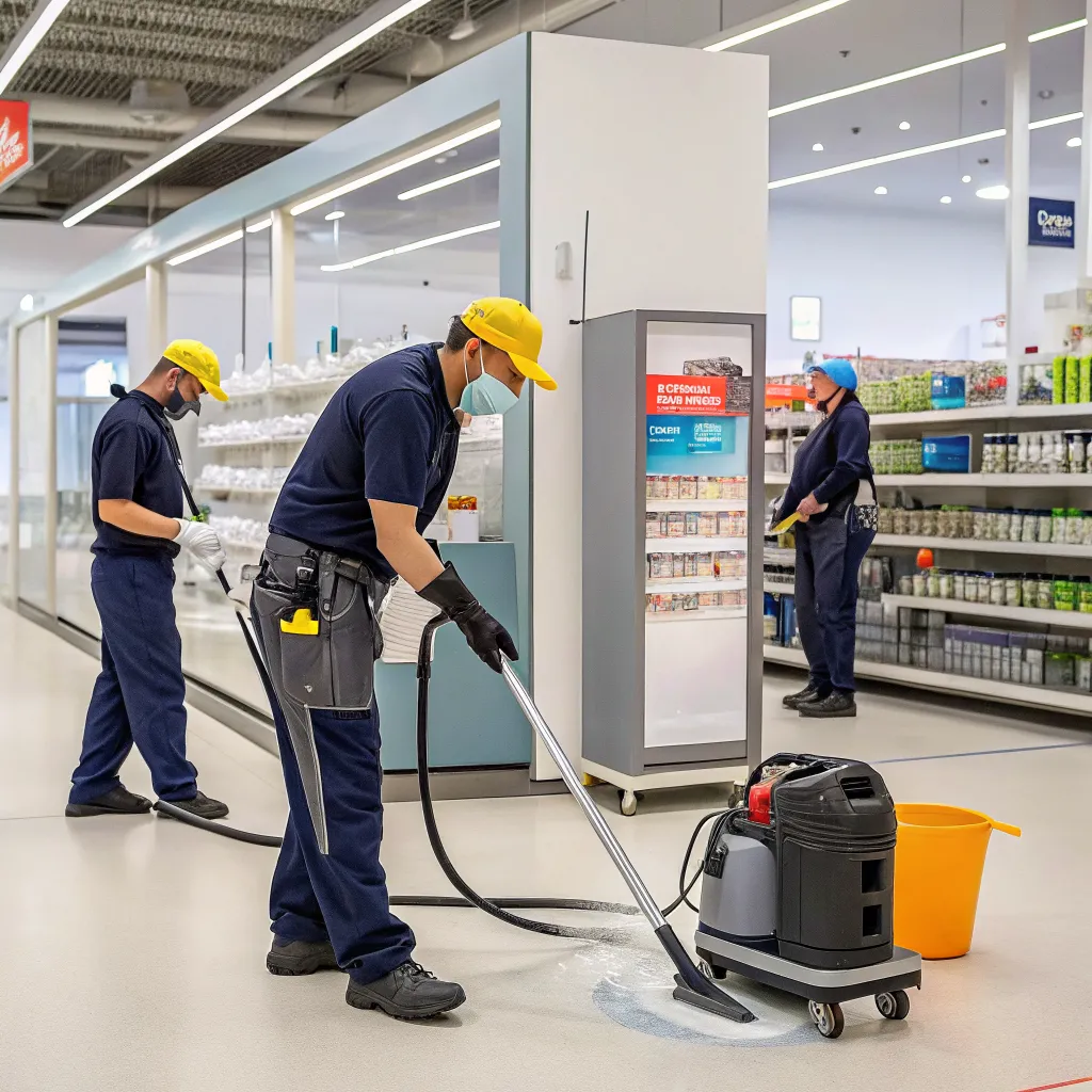 Retail space cleaning service
