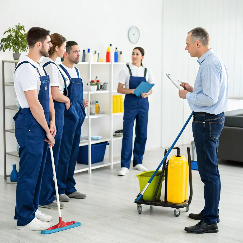 Professional cleaning staff training